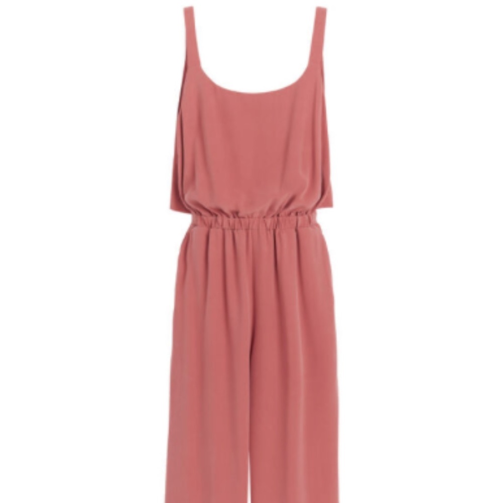 new never worn Cuyana open backed jumpsuit, 100% silk